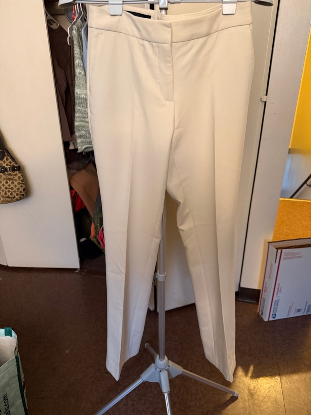 Zara Beige Wide-Waistband Trousers